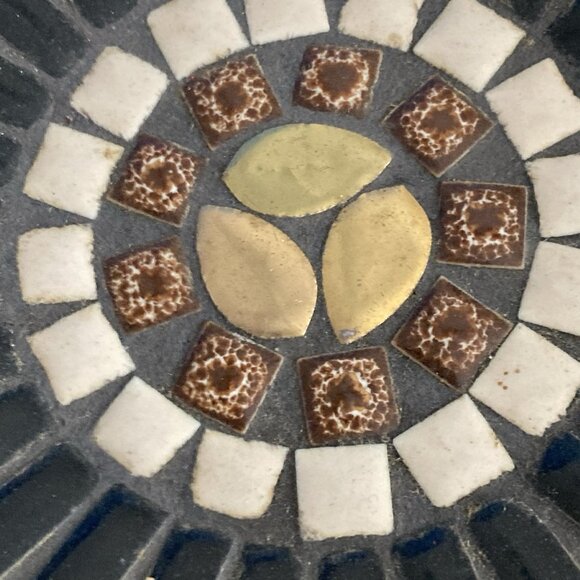 vintage mcm mosaic bowl serving Console decor 60s retro tiles - Picture 8 of 8